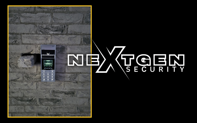 Intercom access control on stone wall