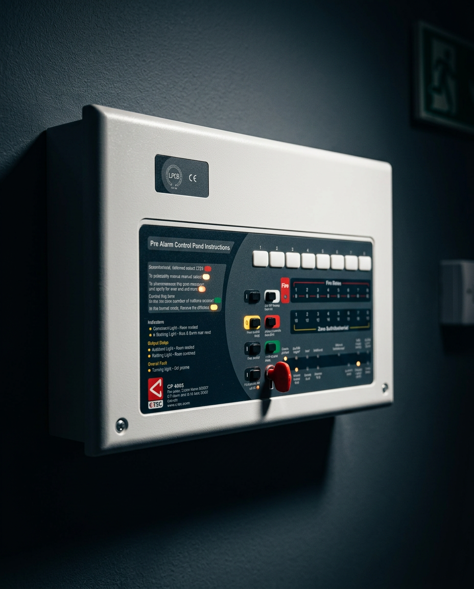 Addressable fire alarm panel installed in a Dublin commercial building